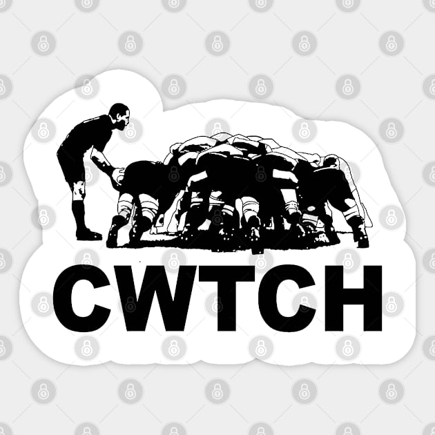 Cwtch Welsh Rugby Humour Sticker by taiche